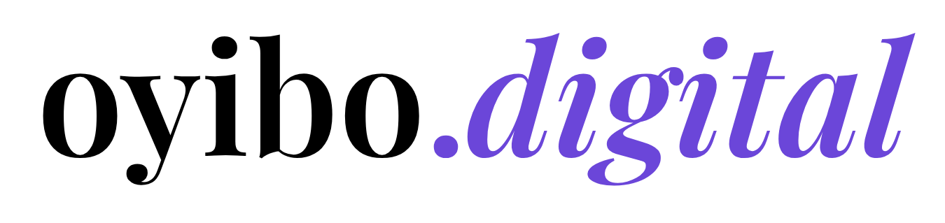 Site Logo with the text "Oyibo.Digital"